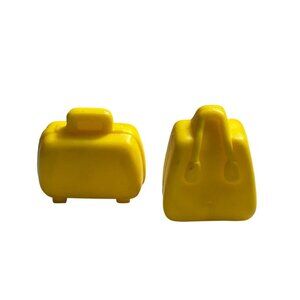 Fisher Price Little People Yellow Suitcase Vacation Accessories